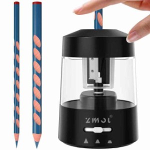 ZMOL 鉛筆削り 電動 自動 ミニ 充電式 自動停止機能 削りすぎ防止 コンパクトな鉛筆削り器 色鉛筆(6-8mm) 軽量 携帯 小学生 子供 学校/教