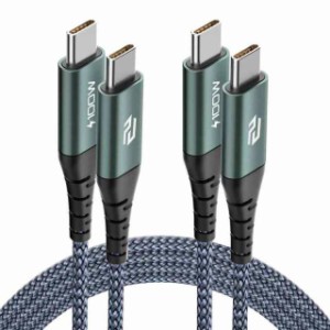 Neoeleii USB C ケーブル【100W-240W/5A 2m 2本セット】超高速充電 USB-C & USB-C ケーブル Type-C ケーブルPD3.0対応 データ転送 断線防