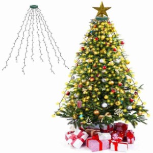 cshare イルミネーションライト クリスマスツリー飾りライト 2M 8本 280球 LED イルミネーションライト USB式 ドレープライト クリスマス