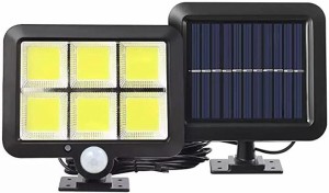 投光器 ソーラー ライト 防犯 屋外 LED 高輝度 人感 センサー 太陽光充電 COB