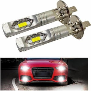 LED H1 フォグランプ ヘッドライト バルブ 車検対応 汎用 12V 高輝度 72W 6000k( ホワイト)