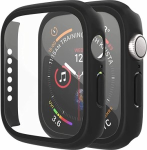 アップルウォッチ カバー Apple watch ケース 44ｍｍ シリーズ 5 6( ブラック,  44mm)