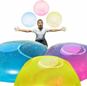 水風船 バブルボール 巨大水風船 水遊び 日本語説明書付き 3色セット ビーチボール バルーンボール MDM