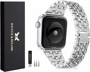 Apple Watch CZ メタル 時計バンド ベルト( シルバー,  38/40/41mm)