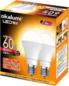 LED電球 E17口金 2700k 730lm ミニクリプトン・ミニランプ形電球( 電球色,  60w形)