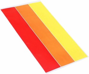 デカール 車 ステッカー 汎用 ストライプデカール 25x15cm 3色( 赤橙黄)