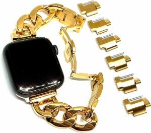 Apple Watch チェーンベルト シルバー/ステンレス gold( gold,  38/40/41mm)