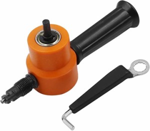 金属カッター ニブラー 電動 小型 切断 ノコギリ 工具 ドリル アタッチメント( オレンジ)