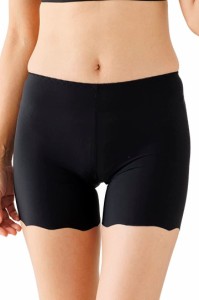 ペチパンツ ペチコート 透けない インナー 下着 見え防止 ワンピース( ブラック / 77000023,  M)