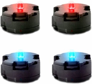 ロボット プラモデル カメラアイ LEDユニット 赤青各2個入 電飾 ラジコン ジオラマ 赤2・青2( 赤・青)