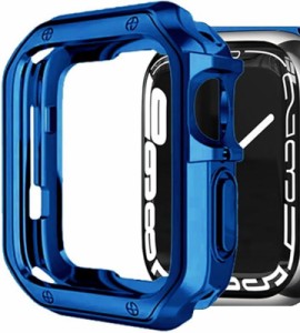 アップルウォッチ カバー apple watch ケース 耐衝撃 ショック( ブルー,  42/44/45mm)