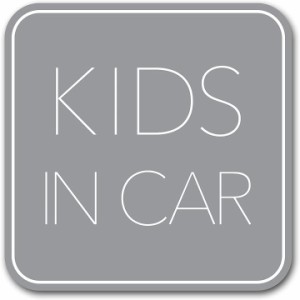 キッズインカー ステッカー Kids in car シンプルデザイン こども乗っています On Board サイン