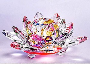 置物 蓮の花 水晶の通販｜au PAY マーケット