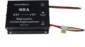 DCDC コンバーター 電圧 変換器 24V＞12V 変圧器 デコデコ ヒューズ付 過電圧保護( 60A)