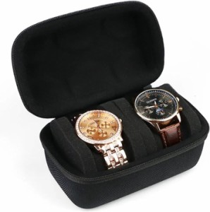 腕時計収納 ケース 腕時計ケース 腕時計携帯ケース 旅行 出張用 ハードカバー保護 上部 安全( ２本収納タイプ)