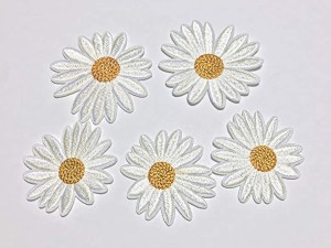 母の日 ワッペン アイロン 刺繍 花 大小5枚セット アイロンワッペン 刺繍ワッペン モチーフ アップリケ