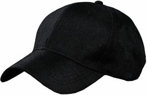 ラクエスト 大きいサイズ 麻風キャップ 春夏用 最大65cm 帽子( ブラック,  62.0-65.0 cm)
