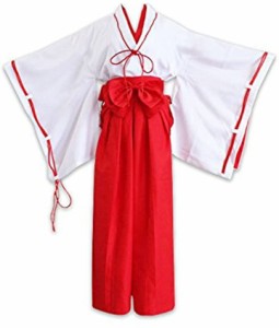 巫女 巫女さん 桔梗 下駄 足袋 セット 3サイズ 着物 和服 和装 コスプレ衣装 仮装 ハロウィン( XL)