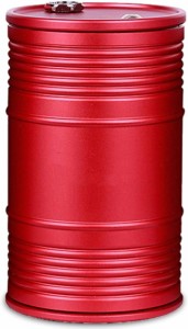 灰皿 車 ふた付き ドラム缶 携帯灰皿 赤( 赤)