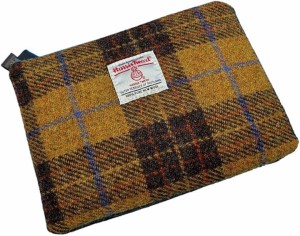 母の日 Harris Tweed ハリスツイード コンビ( マスタードチェックブラウン)