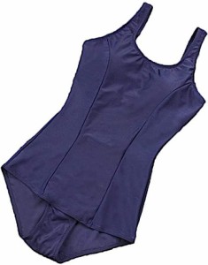 スクール水着 女子 ワンピース 旧タイプ 水抜き 前面スカート付き 大きいサイズ 紺( 紺色,  Mサイズ)