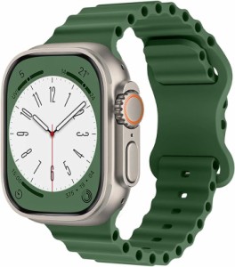 バンド コンパチブルApple Watchバンシリコンバンド( Hグリーン,  38/40/41mm)