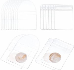 100枚 ジュエリー袋 PVC パッキング 2種類 透明 コイン袋 お釣り袋( 透明,  2サイズ)