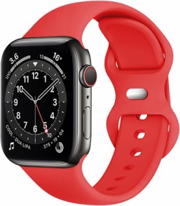 Apple Watch バンド アップルウォッチ ベルト( レッド,  Lサイズ(42/44/45/49ｍｍ))