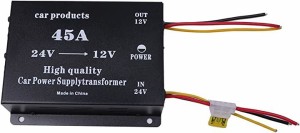 DCDC コンバーター 電圧 変換器 24V＞12V 変圧器 デコデコ ヒューズ付 過電圧保護 機能付( 45A)