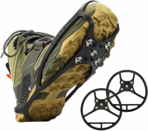 アイススパイク 雪滑り防止 伸縮性 軽量 履きやすい 登山 アウトドア ワカサギ釣り 靴 簡易 携帯