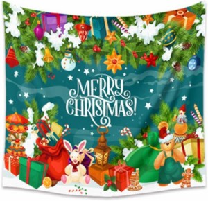 クリスマス 装飾品 タペストリー 背景 ファッション 壁掛け インテリア 人気( 03,  150x200 cm)
