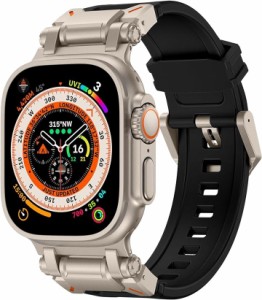 Apple Watch対応 アップルウォッチ ベルト メンズ スポーツバンド 防水 柔らかい( ブラック)