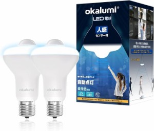 LED電球 人感センサー付 E17口金 6W 60形相当 小型電球 610lm( 昼光色,  2個セット)