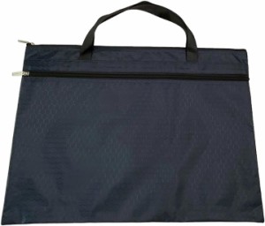 書類バッグ A3 ファイルバッグ 書類ケース キャリングケース 通勤 鞄( ネイビー,  49cmx34.5cm)