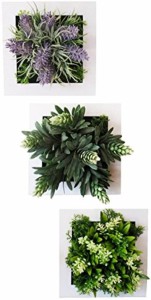 ウォールグリーン 3個 セット フェイクグリーン 観葉植物 造花 壁掛け 雑貨( ウォールグリーン 3個セット)