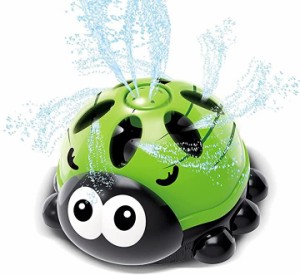 噴水おもちゃ 回転水おもちゃ ウォーター アウトドア 面白い 夏の日 芝生遊び 庭 家庭用( てんとう虫)