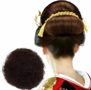 毛たぼでヘアプラス＋ つけ毛 毛綿 すき毛 あんこ 日本髪 和装 ヘアセット( ナチュラルブラック,  25g)