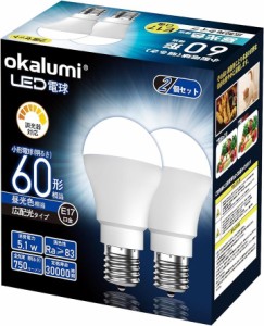 LED電球 調光器対応 E17口金 60W形相当 昼光色 750lm 広配光( 昼光色 6000k,  60W形)