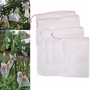 果物袋 保護ネット 防虫 防鳥 巾着袋 害虫 鳥よけ網 フルーツ 農業 園芸( 20cmx30cm 100セット)
