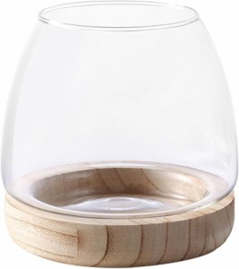 金魚鉢 ガラス メダカ 木製パレット 水槽 リビング 玄関 書斎( ミニサイズ)