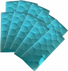 マローサム 柔らかい 壁紙 クッション 接着 シート 3D 立体 無地( 水色,  10枚)