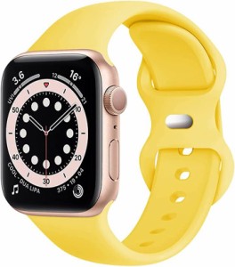 Apple Watch バンド アップルウォッチ ベルト( イエロー,  Lサイズ(38/40/41ｍｍ))