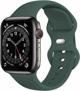 Apple Watch バンド アップルウォッチ( ダークグリーン,  Lサイズ(42/44/45/49ｍｍ))