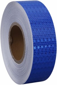反射テープ 反射シール 反射板 コンクリート 貼れる 25m 幅5cm( ブルー)