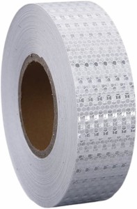 反射テープ 反射シール 反射板 コンクリート 貼れる 25m 幅5cm( ホワイト)