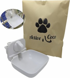 猫 水飲み器 ペットボトル ケージ 固定 犬 小動物 給水器 飲みやすい 重力式 自動給水器( ホワイト)
