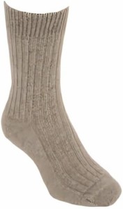 ポッサムメリノ カジュアルリブソックス 登山用靴下 ウールソックス 暖かい靴下 男女兼用( ナチュラル,  XL)