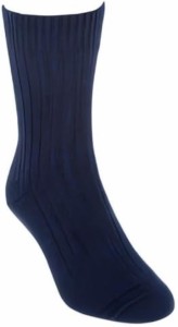 ポッサムメリノ カジュアルリブソックス 登山用靴下 ウールソックス 暖かい靴下 防寒( ミッドナイト,  XL)
