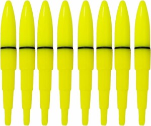電気 ウキ 浮き 夜光 うき トップ LED ライト 海 釣り 竿先 光る 電気浮 遠投( イエロー,  8個)