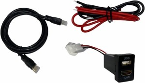 トヨタ用 Aタイプ HDMI USB ポート スイッチ ホール 充電器 スマホ ナビ パネル 車内 カスタム パーツ